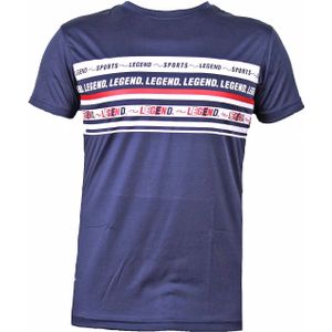 Legend Sports T-shirt quote kids/volwassenen navy polyester/katoen