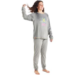 Winterpyjama lange mouw fluweel MU5 vrouwen