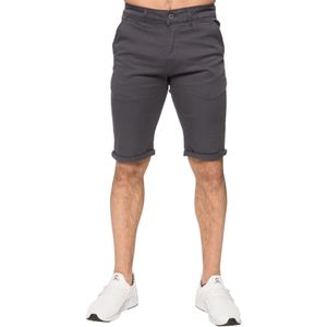 Enzo - Chinoshort - Grijs - Heren Slim Fit Stretch