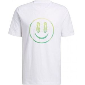 Adidas - Heren T-shirt - 100% Katoen - Achterdruk - Crew Neck - Korte Mouwen