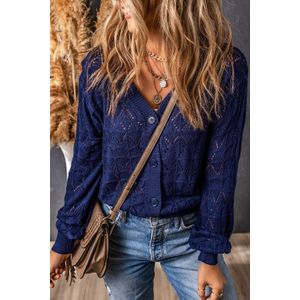 Gebreide Knopen Cardigan