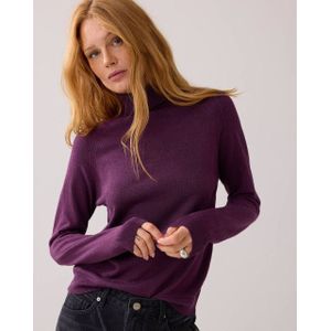 Summum Woman - Turtle Neck Sweater - Paars - Wol