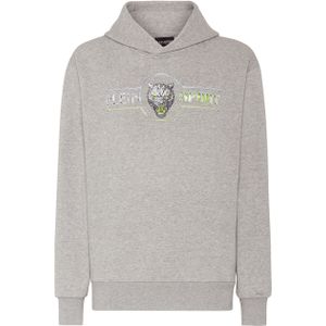 Plein Sport - Hoodie Sweatshirt Chrome Scratch Edition - Grijs - Katoen