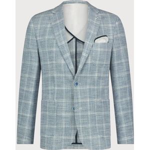 Blue Industry - Cotton Linnen Colbert - Modern Fit - Ruit Dessin