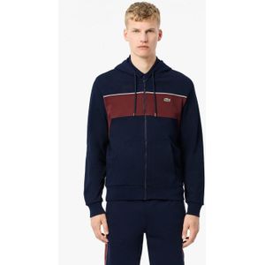 Lacoste - Color Block Hoodie Zip Sweater - Veelkleurig - Katoen