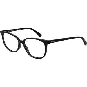 Polaroid - Zwarte Full-Rim Ronde Optische Monturen - Unisex