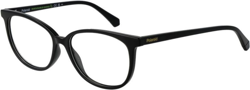 Polaroid - Zwarte Full-Rim Ronde Optische Monturen - Unisex