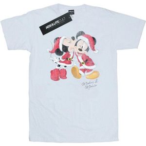 Li-cense Disney heren mickey en minnie kerstmis kus t-shirt