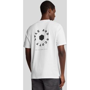 Lyle And Scott - T-shirt - Wit - Voetbal Graphic - Korte Mouwen