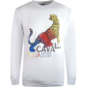 Cavalli Class - Sweatshirt - Wit - Tijgerontwerp