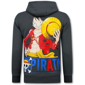 Top-Star Oversized hoodie met capuchon one piece pirata print