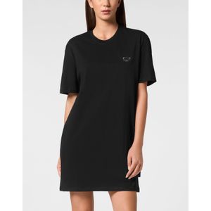 Iconic Plein - T-Shirt Jurk - Zwart - Kort