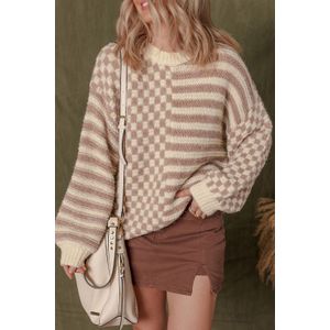 Geverfd Gestreepte Trui