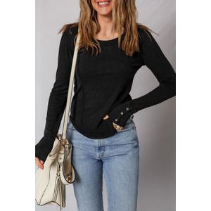 Lange Mouw Knopmanchetten Top