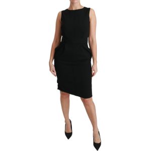 Dolce Gabbana - Schede - Formele Jurk - Zwart - Knielengte