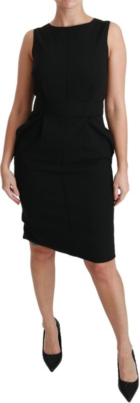 Dolce Gabbana - Schede - Formele Jurk - Zwart - Knielengte