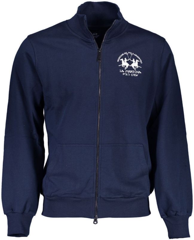 La Martina - Sweatshirt met Rits - Blauw - Katoen