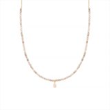 Luxeketting - Champagnekleurige Zirkonia - Metaallegering - 18K Vergulde Afwerking