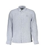 Linnen Overhemd - Blauw - Lange Mouwen