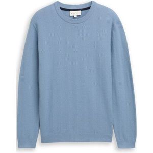 Tom Tailor - Herringbone - Pullover - Lichtblauw
