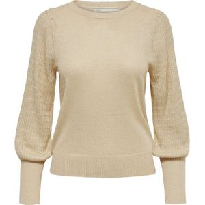 Vila Vituli ls v-neck gliter knit topp zand