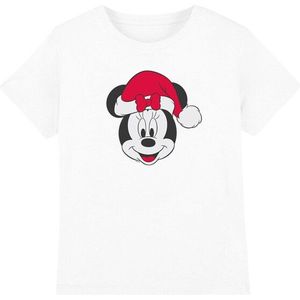 Disney Kinderen/kinderen minnie mouse hoed kerst-t-shirt