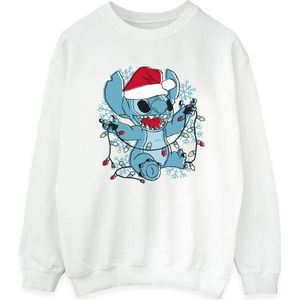 Li-cense Disney dames lilo and stitch kerstlichtjes schets sweatshirt