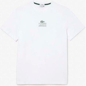 Lacoste - T-shirt - Wit - Regular Fit - Zware Katoenen Jersey