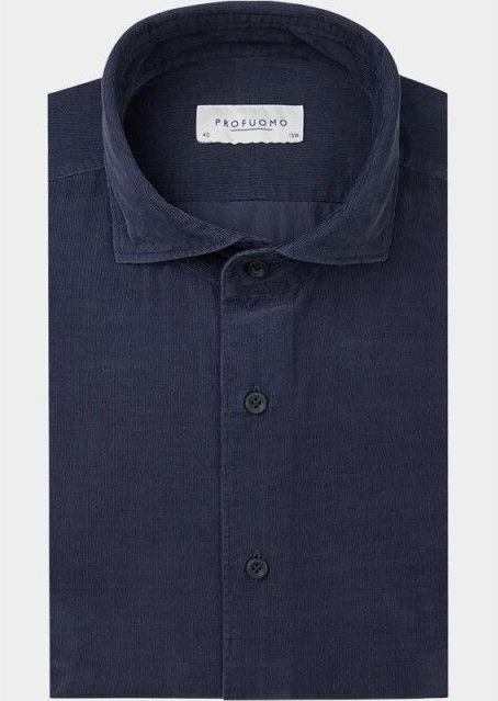 Profuomo Business hemd lange mouw Blauw PPVH30028/B
