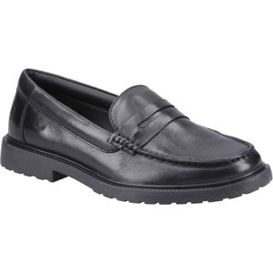 Hush Puppies - Verity Slip On - Leren Loafers - Zwart