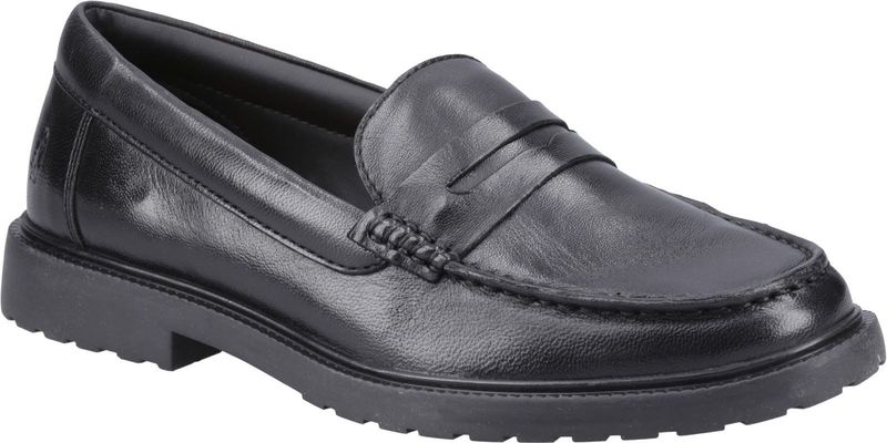 Hush Puppies - Verity Slip On - Leren Loafers - Zwart