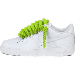 Nike Air force 1 low rope laces lime green custom