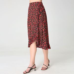 Cross - Ruffles - Bloemenprintrok - Trapeze Vorm - 79 cm Lengte