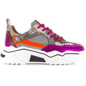 DWRS Label pluto / steel fuchsia lage sneakers dames