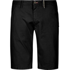 No Excess Short chino garment dyed twill stre black