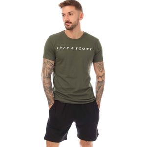 Lyle And Scott - Oakley - T-shirt en Korte Set - Khaki