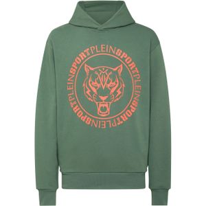 Plein Sport - Hooded Sweatshirt Tiger - Groen - Hoodie - Katoen
