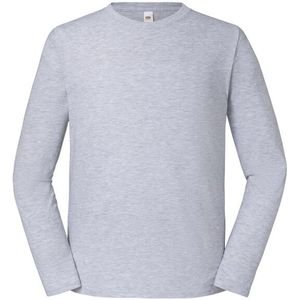 Fruit of the Loom - Eenvoudig T-shirt - Zwart - Katoen/Polyester - Lange Mouwen