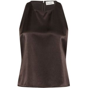 My Essential Wardrobe - Top korte mouw - Donker bruin - 10705226 ESTELLE