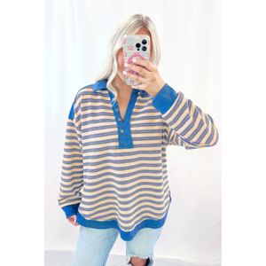 Gestreepte Lange Mouwen Polo Shirt