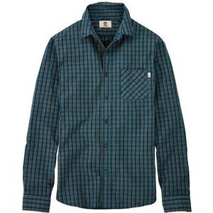 Timberland - Popeline Lange Mouw Knoop Up - Groen Ruit - Heren Overhemd