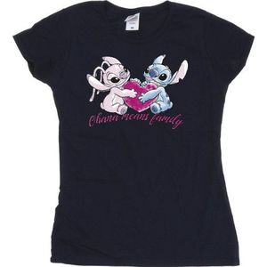 Li-cense Disney dames lilo and stitch ohana hart met engel katoenen t-shirt