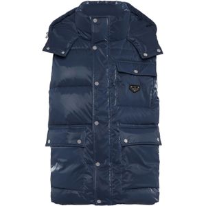 Philipp Plein - Nylon Puffer Bodywarmer - Blauw - Heren