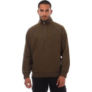 C.P. Company - Diagonaal Verhoogde Fleece - Sweatshirt - Groen