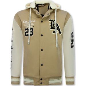 Enos Baseball jas met capuchon oversized bomberjack