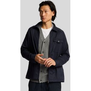 Lyle & Scott - Op Maat Gemaakte Rits Overhemd - Donker Blauw