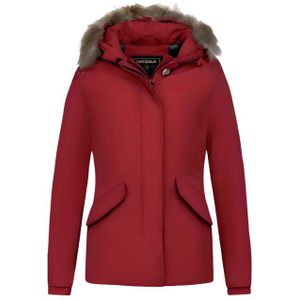 Matogla - Dames Winterjas - Blauw - Kleine Bontkraag