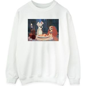 Li-cense Disney dames lady and the tramp spaghetti foto sweatshirt