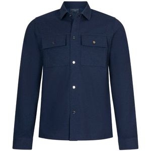 Cavallaro - Zedenio - Overshirt - Donkerblauw - Dubbele Borstzak