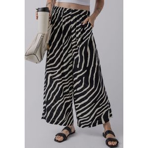 Zebra Print Wijd Gesneden Broek